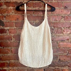 Zara size L white knit tank top